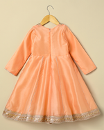 Load image into Gallery viewer, Peach Chanderi Silk Anarkali for Girls with Hand Embroidery