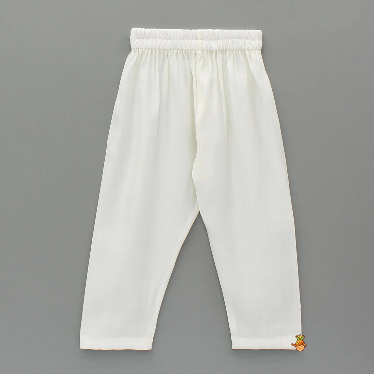 Boys ivory chanderi embroidered kurta pajama set for festive & wedding wear