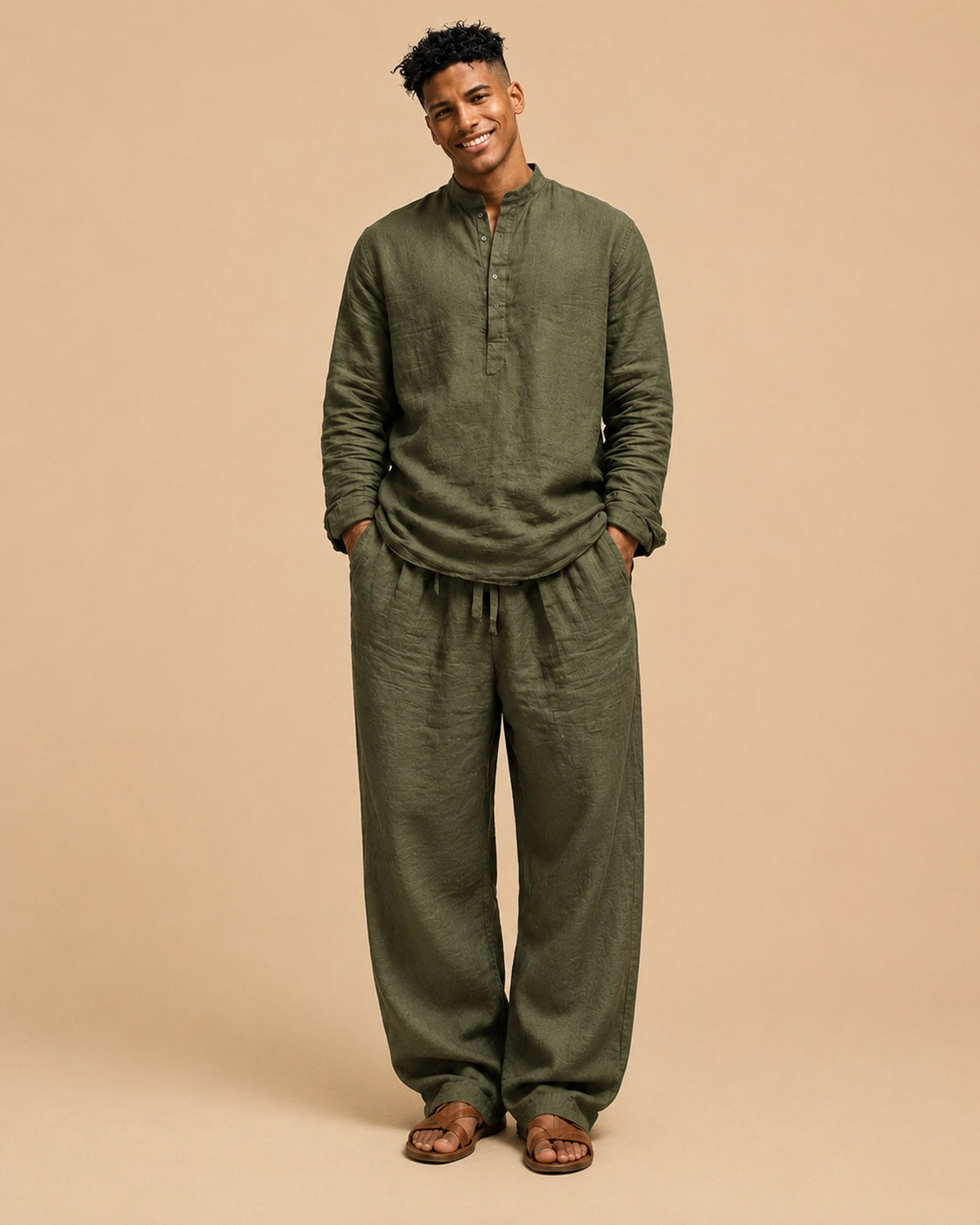 Linen co ord set for men