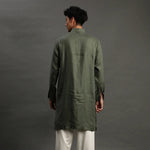 Load image into Gallery viewer, 2Pcs Olive Linen Kurta Set - BYB PREMIUM