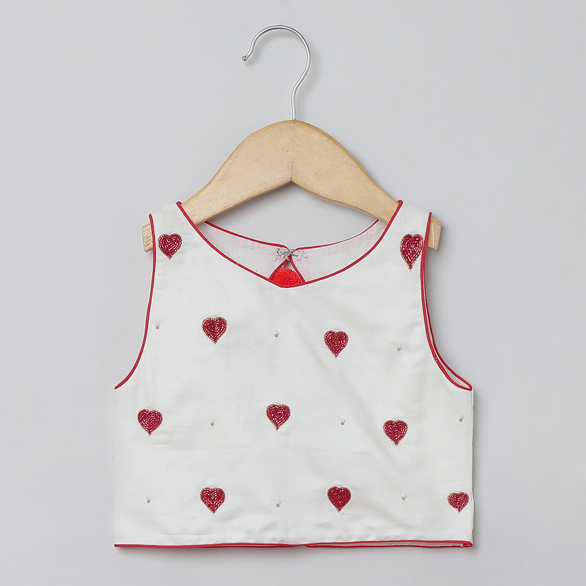 Red & White Ethnic Set for Girls