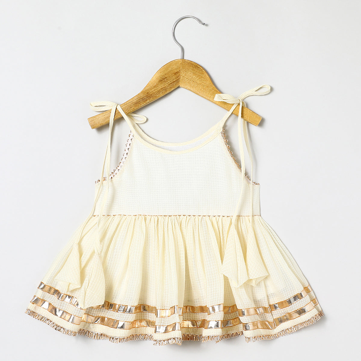 Off white Pure doria cotton Mayurpankh pearls embroidery with plazo set