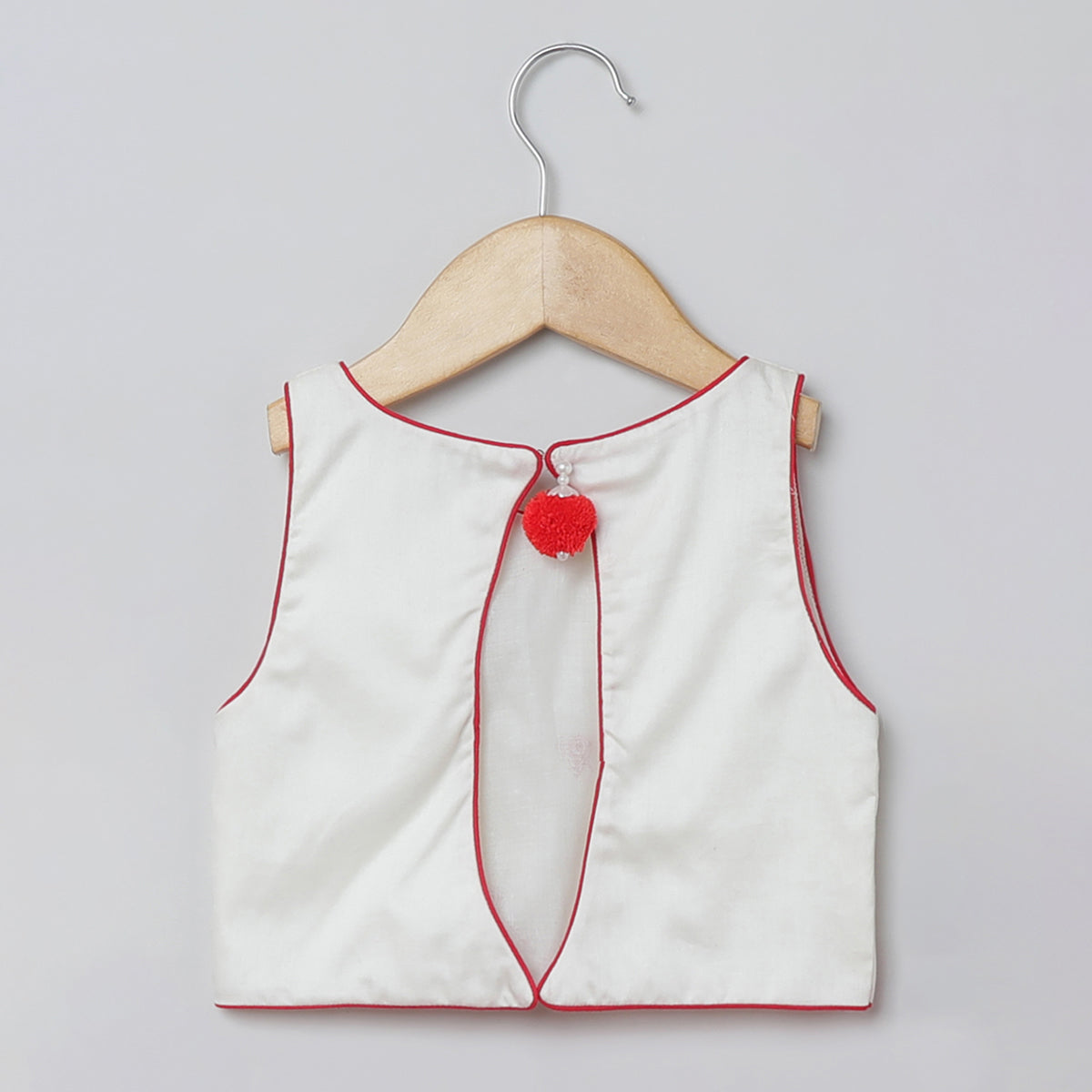 Red & White Ethnic Set for Girls