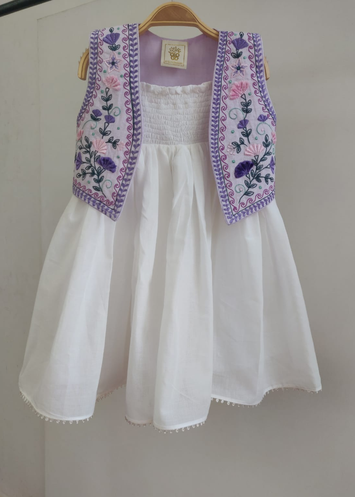Off white dress and Shrug set