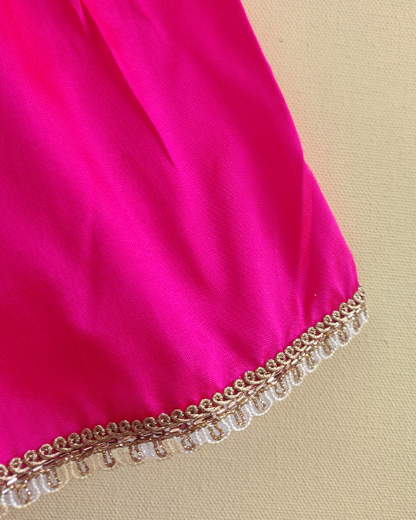 Green & yellow satin silk kurti sharara set for girls