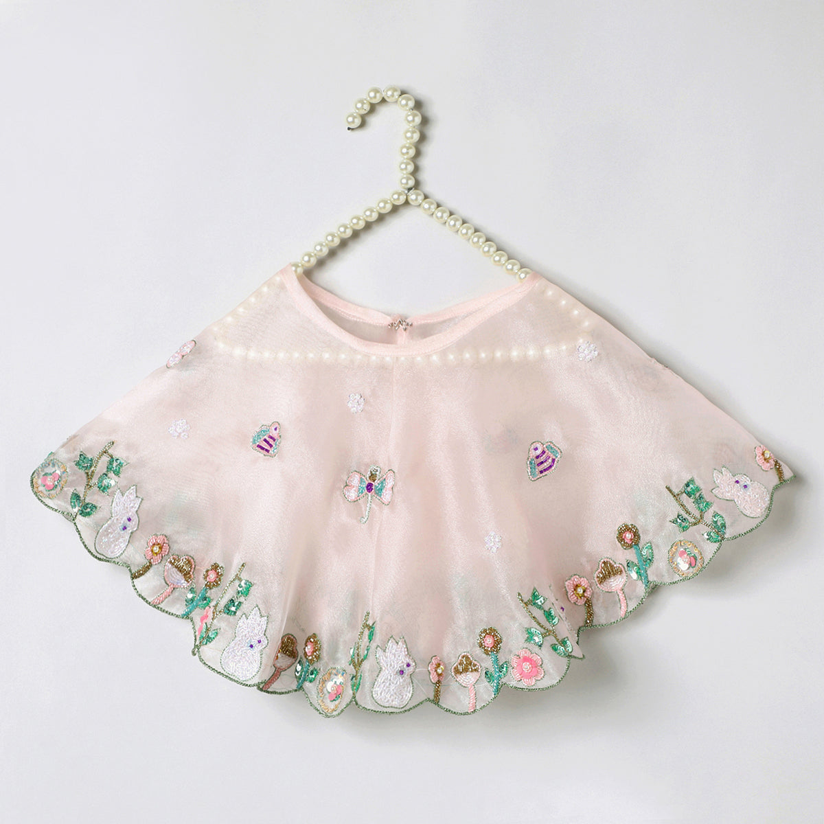 Hand Embroidered Cape set Dress