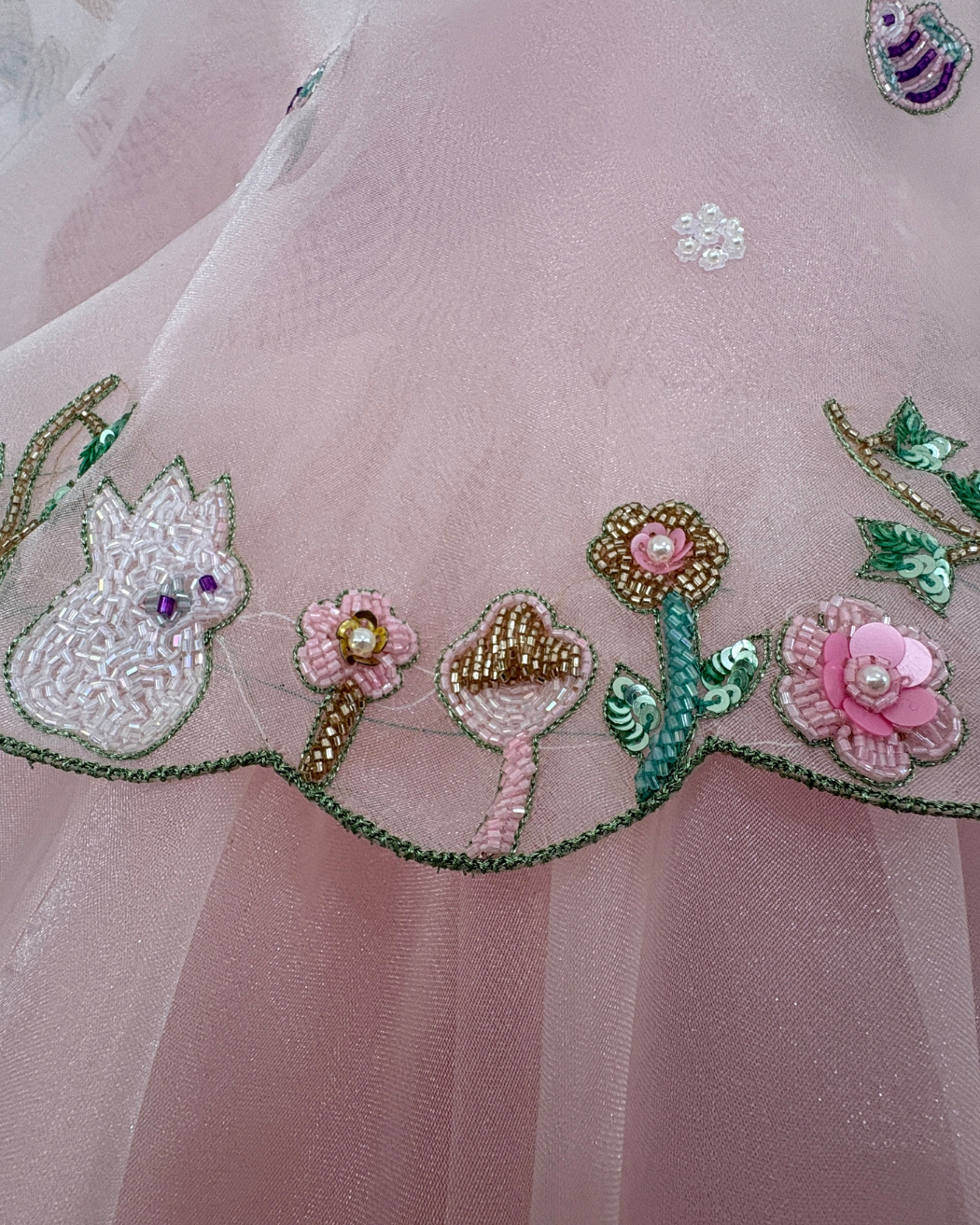 Hand Embroidered Cape set Dress