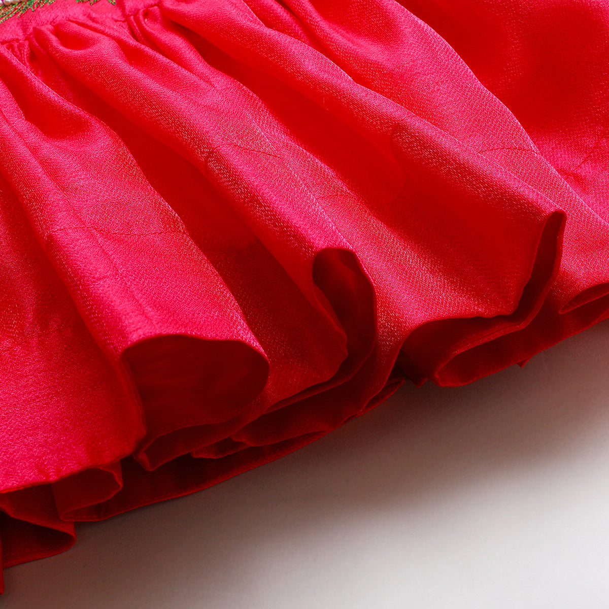 Fucshia pink tissue silk Mayurpankh pearls embroidery with taffeta Green Dhoti