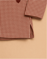 Load image into Gallery viewer, Baby Boys Brown Gingham Cotton Kurta with Dhoti Pants Set - BYB PREMIUM