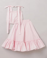 Load image into Gallery viewer, Baby Pink Strap Top & Skirt Set for Girls - BYB PREMIUM