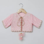 Load image into Gallery viewer, Baby Pink & White Dress with Embroidered Jacket for Girls - BYB PREMIUM
