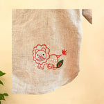 Load image into Gallery viewer, Beige embroidered Pure linen cord set - BYB PREMIUM