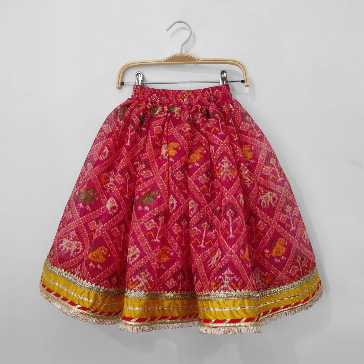 Black Velvet Top with Patola Print Lehenga - BYB PREMIUM