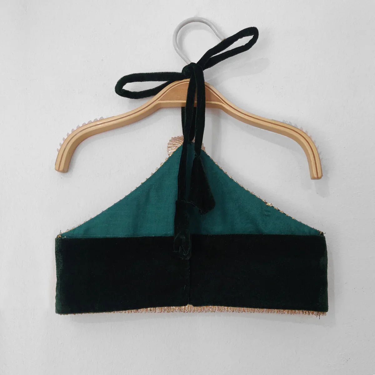 Black Velvet Top with Patola Print Lehenga - BYB PREMIUM
