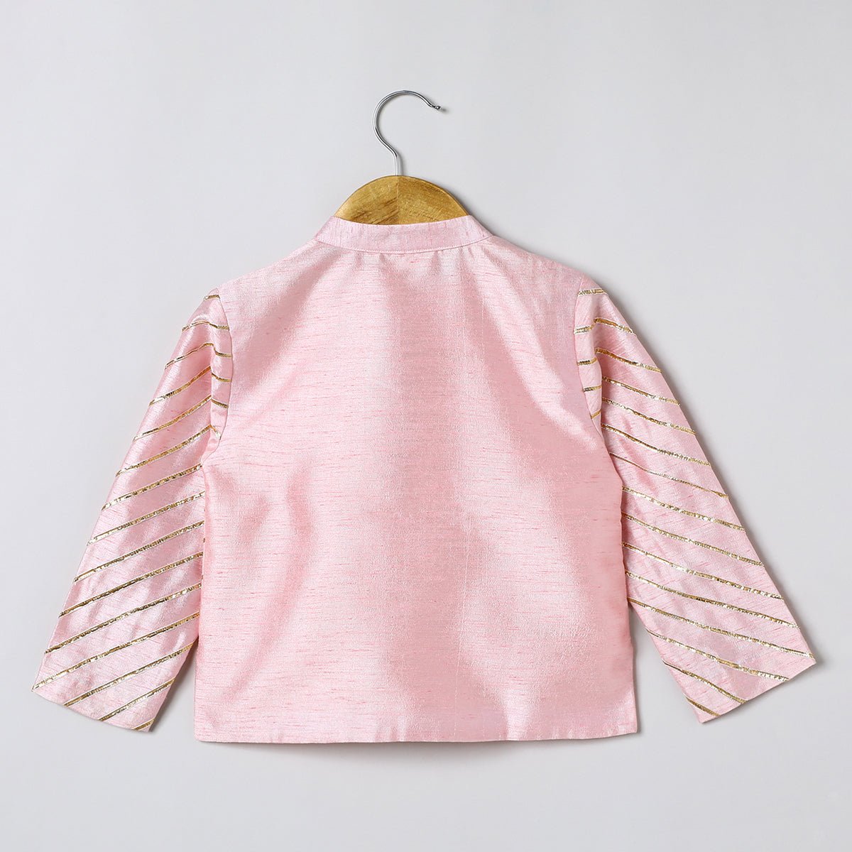 Boys Pink Kurta Pyjama with Embroidered Bandi Jacket | Festive Ethnic Set - BYB PREMIUM