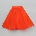 Load image into Gallery viewer, Bright Orange Organza Lehenga Set for Girls - BYB PREMIUM