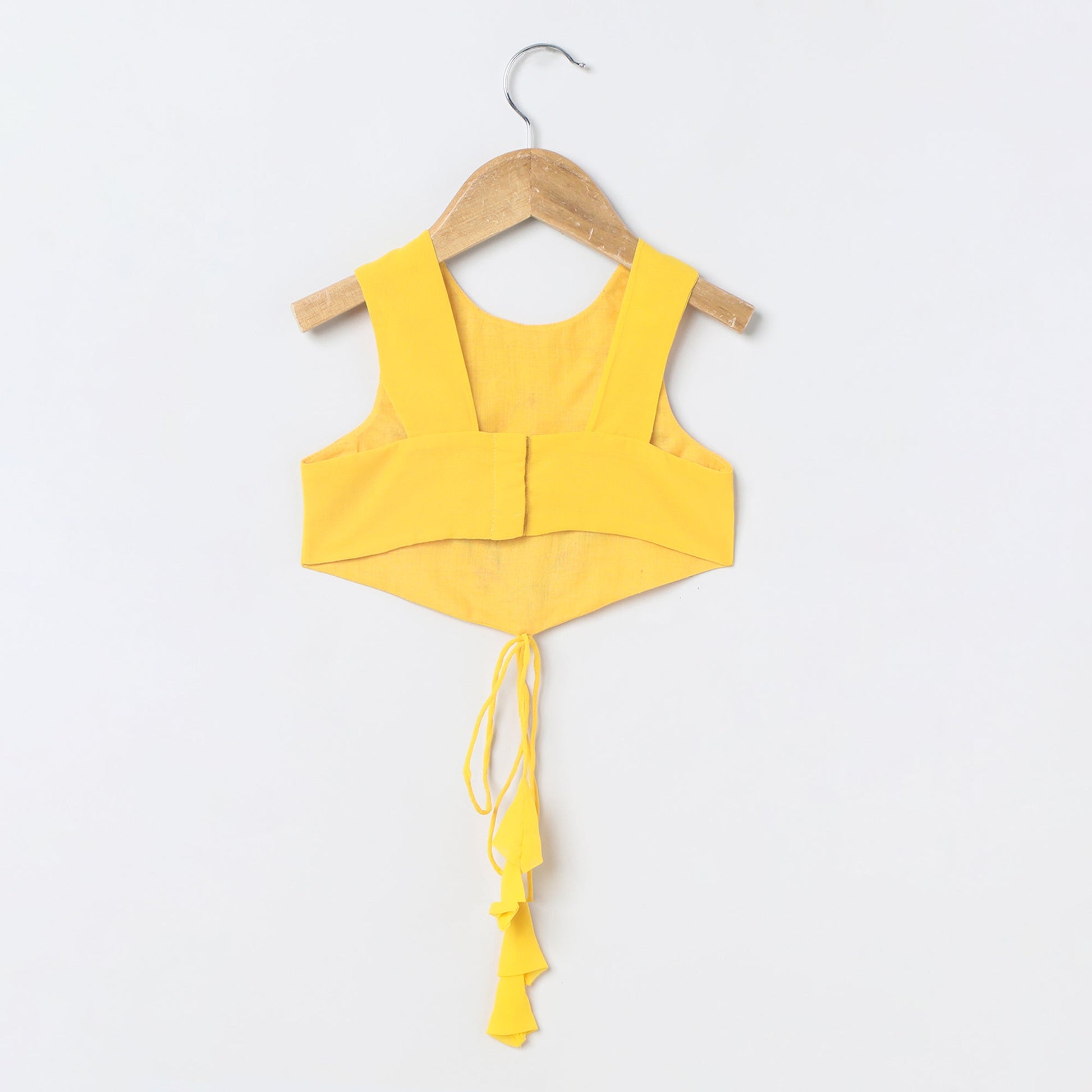 Bright Yellow chiffon hand Embroidered Lehenga Set for Girls - BYB PREMIUM