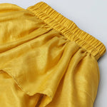 Load image into Gallery viewer, Brown Velvet Top & Mustard Yellow Silk Skirt Set - BYB PREMIUM