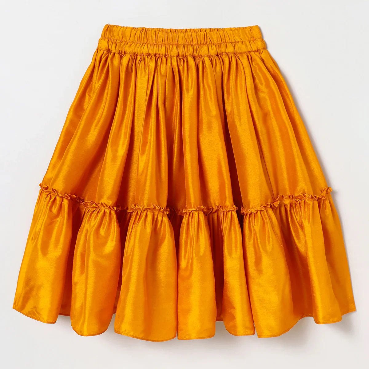 BYB PREMIUM Dola silk embroidered halter top and Paneled skirt set - BYB PREMIUM