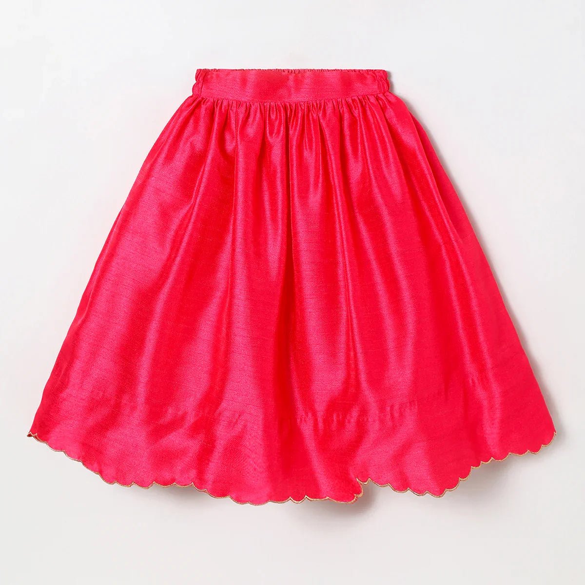 BYB PREMIUM tussor silk full hnad embroidered top and skirt set - BYB PREMIUM