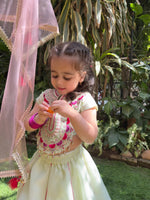 Load image into Gallery viewer, Chanderi silk lehenga set featuring exquisite hand embroidery, along with a beautiful dupatta. - BYB PREMIUM