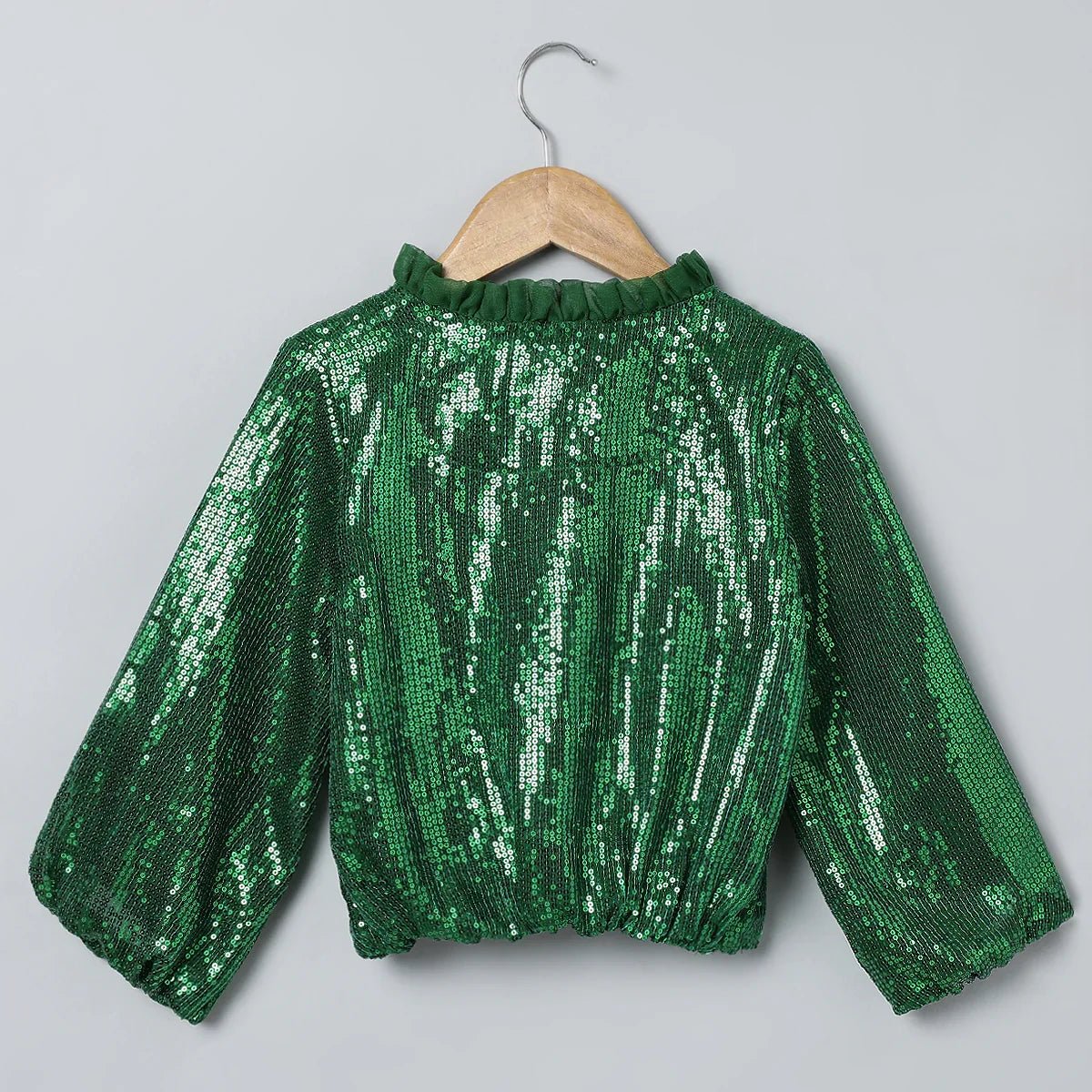 Emerald green sequin party jacket for girls byb premium