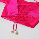 Load image into Gallery viewer, Fuchsia Pink Tissue Silk Lehenga Set with Butterfly Embroidery for Baby Girls - BYB PREMIUM