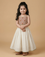 Load image into Gallery viewer, Girls Pure Cotton Embroidered Crop Top & Flared Skirt Set - BYB PREMIUM