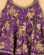 Load image into Gallery viewer, Girls Purple Cotton Sharara Set with Printed Peplum Top| Premium Cotton Ethnic Wear - BYB PREMIUM