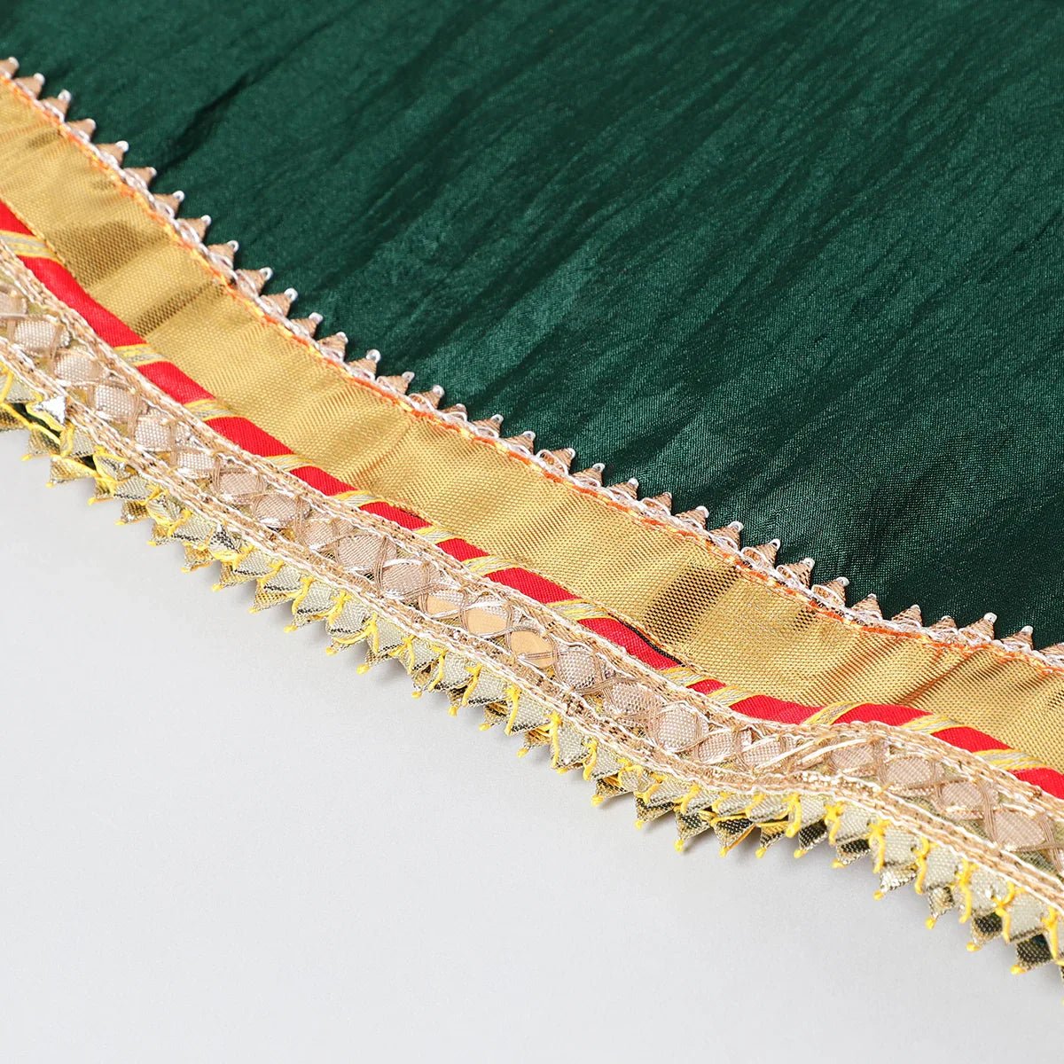 Green Bandhani Silk Lehenga Kurti Set - BYB PREMIUM