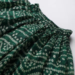 Load image into Gallery viewer, Green Cotton Kota Halter Top & Bandhani Skirt Set for Baby Girls - BYB PREMIUM