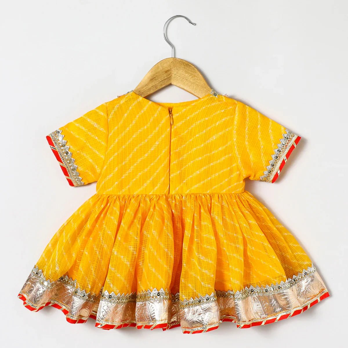 Kota Doria Peplum Top & Plazo Set with Gota Embellishment - BYB PREMIUM