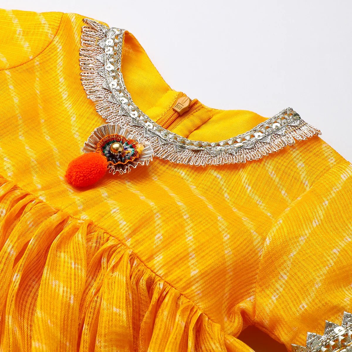 Kota Doria Peplum Top & Plazo Set with Gota Embellishment - BYB PREMIUM