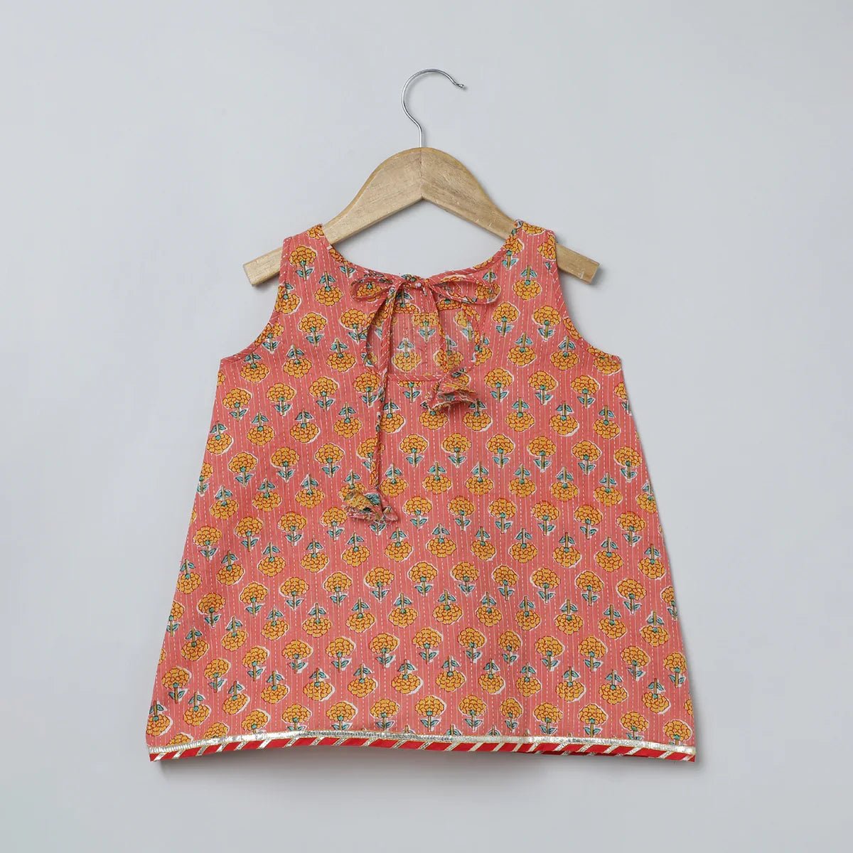 Light Orange, Red & Yellow Ethnic Set for Girls - BYB PREMIUM