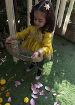 Load image into Gallery viewer, Lime Yellow Banarasi Silk Kurti Dhoti Set for Girls - BYB PREMIUM