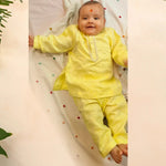 Load image into Gallery viewer, Lime yellow pure linen short kurt’s pajama set - BYB PREMIUM