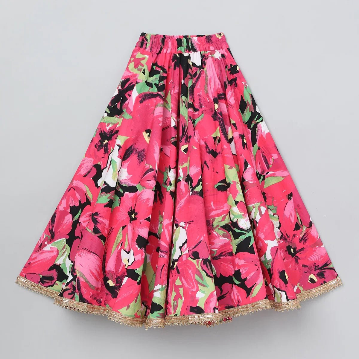 Multi - Color Floral Lehenga Set for Girls - BYB PREMIUM