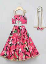 Load image into Gallery viewer, Multi - Color Floral Lehenga Set for Girls - BYB PREMIUM