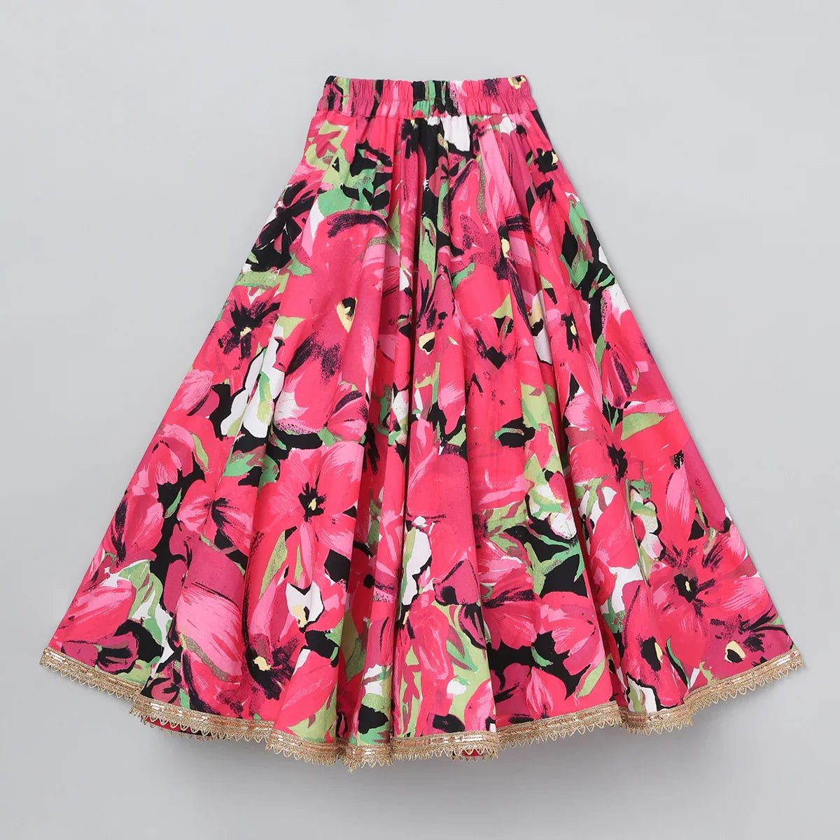 Multi - Color Floral Lehenga Set for Girls - BYB PREMIUM