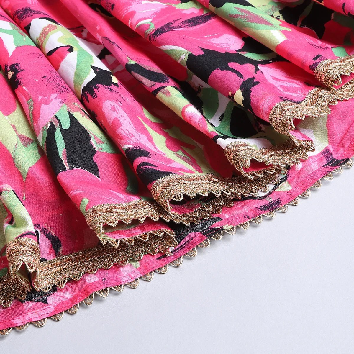 Multi - Color Floral Lehenga Set for Girls - BYB PREMIUM