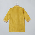 Load image into Gallery viewer, Mustard Yellow Raw Silk Kurta Dhoti Set for Boys - BYB PREMIUM