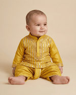 Load image into Gallery viewer, Mustard Yellow Raw Silk Kurta Dhoti Set for Boys - BYB PREMIUM