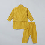 Load image into Gallery viewer, Mustard Yellow Silk Kurta - Pyjama with Embroidered Jacket - BYB PREMIUM