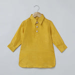 Load image into Gallery viewer, Mustard Yellow Silk Kurta - Pyjama with Embroidered Jacket - BYB PREMIUM