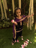 Load image into Gallery viewer, Navy Velvet Patiala Kurti Set - BYB PREMIUM