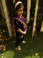 Load image into Gallery viewer, Navy Velvet Patiala Kurti Set - BYB PREMIUM
