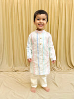 Load image into Gallery viewer, Off - white Kurta Pyjama Set - BYB PREMIUM