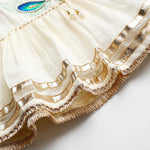 Load image into Gallery viewer, Off white Pure doria cotton Mayurpankh pearls embroidery with plazo set - BYB PREMIUM