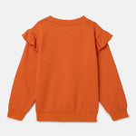 Load image into Gallery viewer, Orange Sweatshirt with Sequin Butterfly Embroidery - BYB PREMIUM