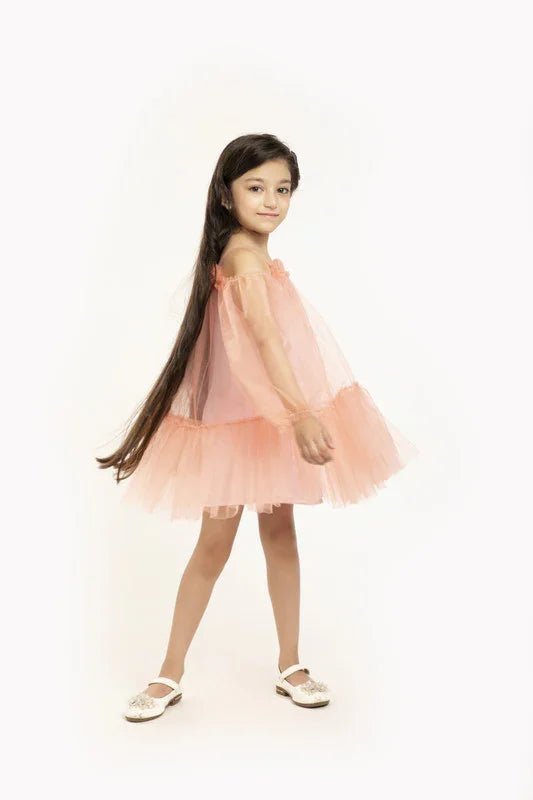 Peach Tulle Dress - BYB PREMIUM